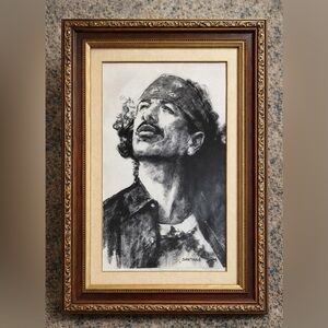 SANTANA PENCIL SKETCH COPY 11”X17” NWOT